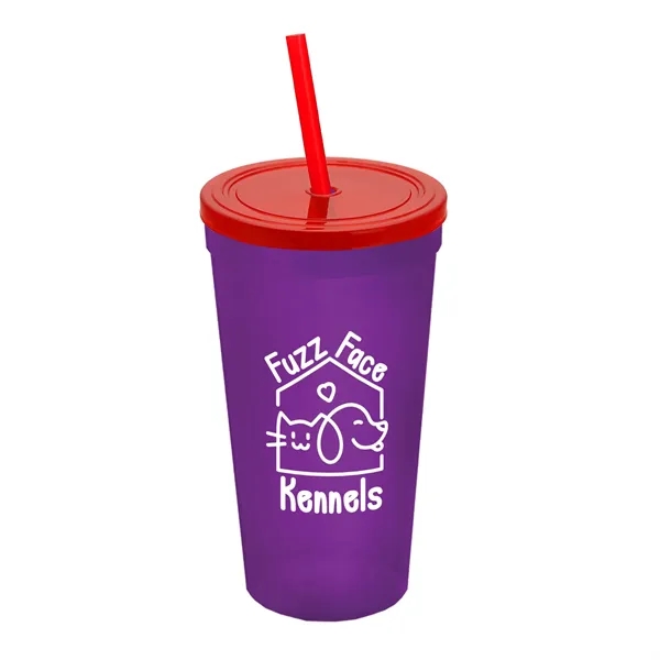 24 Oz. Stadium Cup With Straw And Lid... from ASI 40480 Koozie Group