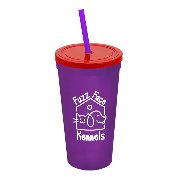 24 Oz. Stadium Cup With Straw And Lid... from ASI 40480 Koozie Group