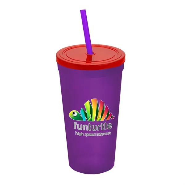 24 Oz. Stadium Cup With Straw And Lid... from ASI 40480 Koozie Group