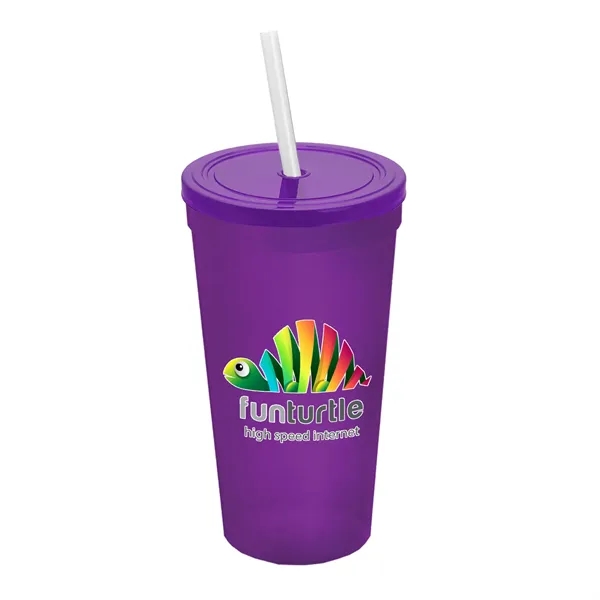 24 Oz. Stadium Cup With Straw And Lid... from ASI 40480 Koozie Group