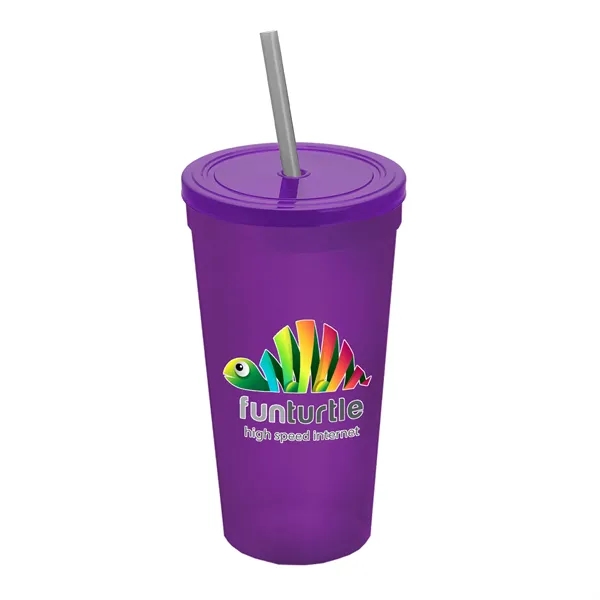 24 Oz. Stadium Cup With Straw And Lid... from ASI 40480 Koozie Group
