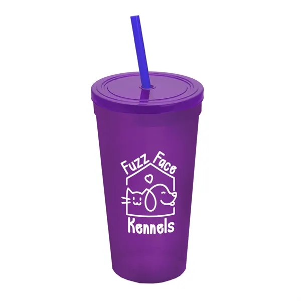 24 Oz. Stadium Cup With Straw And Lid... from ASI 40480 Koozie Group