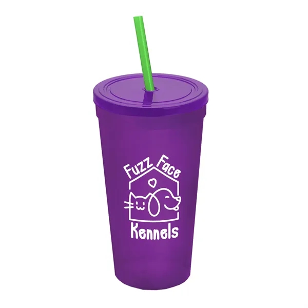 24 Oz. Stadium Cup With Straw And Lid... from ASI 40480 Koozie Group