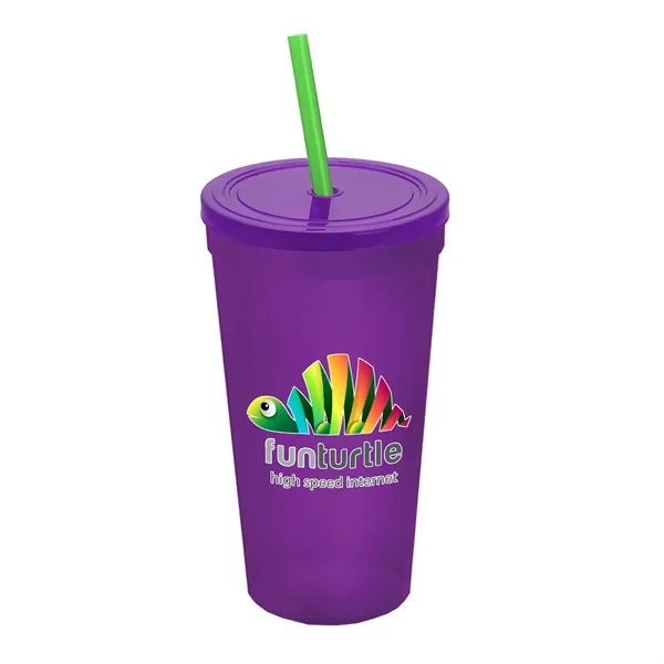 24 Oz. Stadium Cup With Straw And Lid... from ASI 40480 Koozie Group