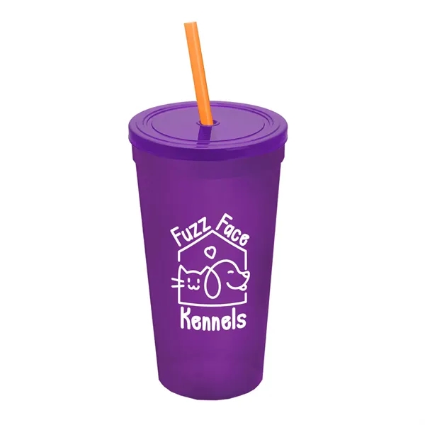 24 Oz. Stadium Cup With Straw And Lid... from ASI 40480 Koozie Group