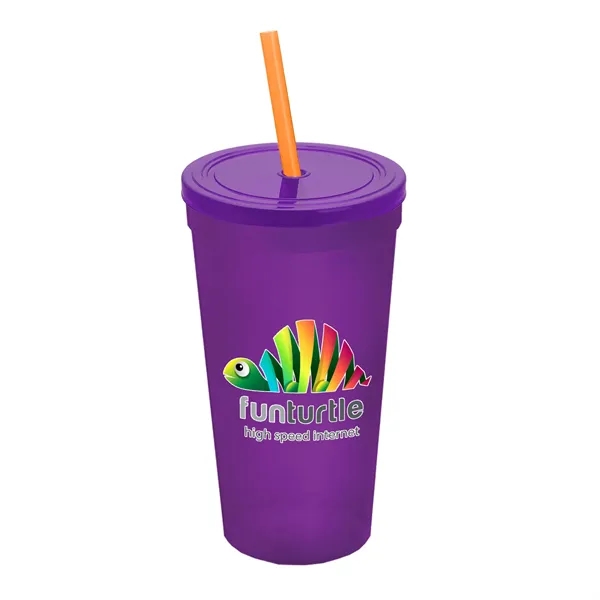 24 Oz. Stadium Cup With Straw And Lid... from ASI 40480 Koozie Group