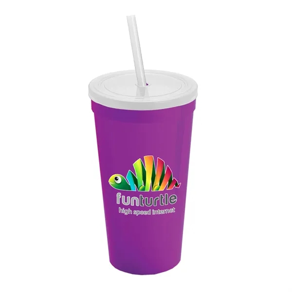 24 Oz. Stadium Cup With Straw And Lid... from ASI 40480 Koozie Group