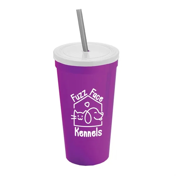 24 Oz. Stadium Cup With Straw And Lid... from ASI 40480 Koozie Group