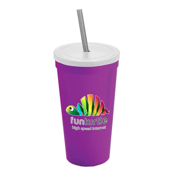 24 Oz. Stadium Cup With Straw And Lid... from ASI 40480 Koozie Group