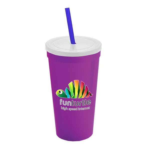 24 Oz. Stadium Cup With Straw And Lid... from ASI 40480 Koozie Group