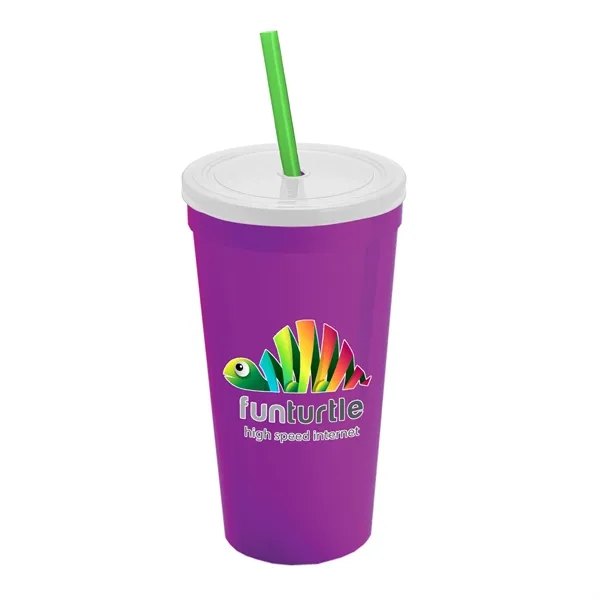 24 Oz. Stadium Cup With Straw And Lid... from ASI 40480 Koozie Group