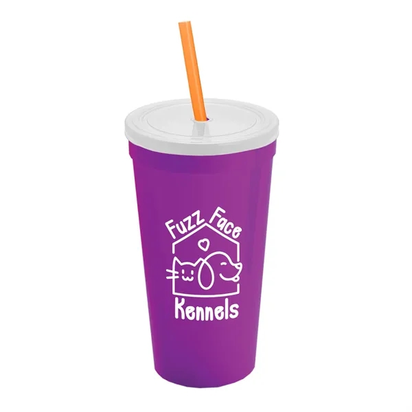 24 Oz. Stadium Cup With Straw And Lid... from ASI 40480 Koozie Group