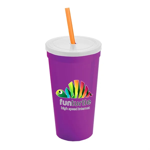 24 Oz. Stadium Cup With Straw And Lid... from ASI 40480 Koozie Group