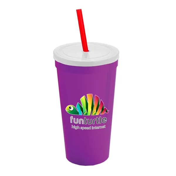 24 Oz. Stadium Cup With Straw And Lid... from ASI 40480 Koozie Group