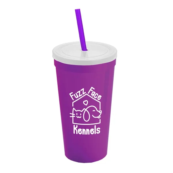 24 Oz. Stadium Cup With Straw And Lid... from ASI 40480 Koozie Group