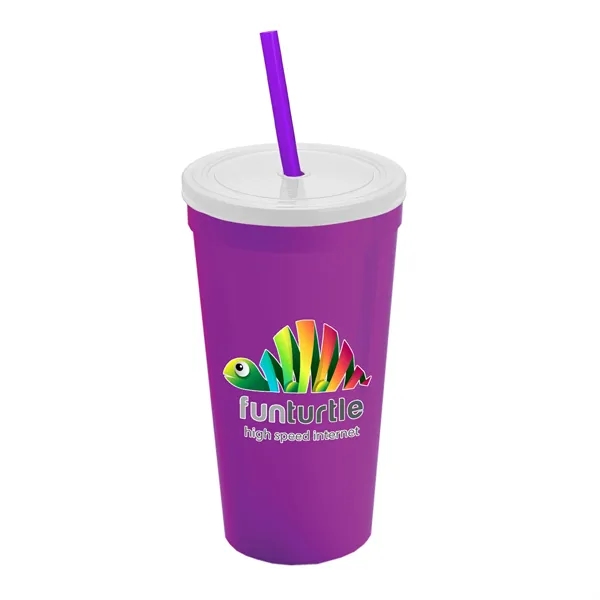 24 Oz. Stadium Cup With Straw And Lid... from ASI 40480 Koozie Group