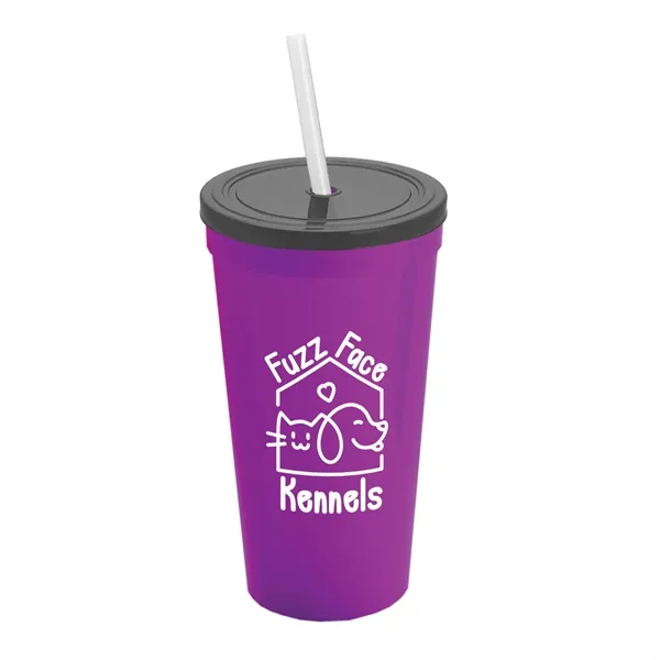 24 Oz. Stadium Cup With Straw And Lid... from ASI 40480 Koozie Group