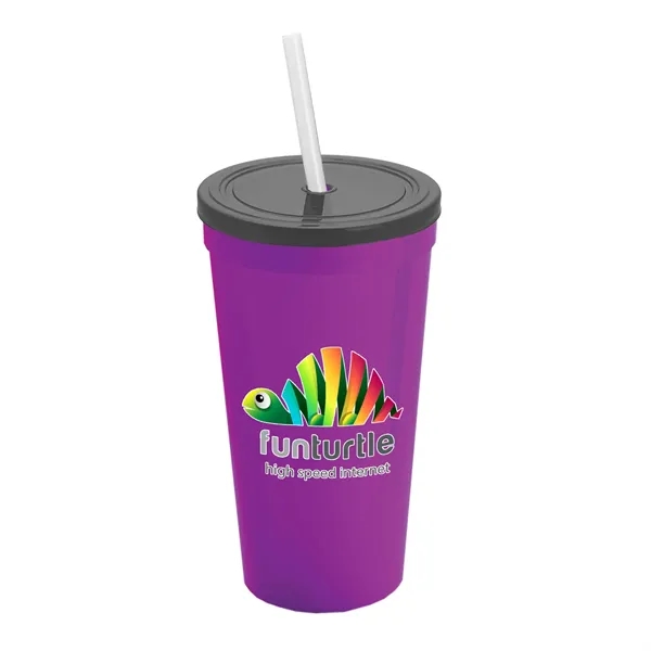 24 Oz. Stadium Cup With Straw And Lid... from ASI 40480 Koozie Group