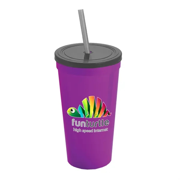 24 Oz. Stadium Cup With Straw And Lid... from ASI 40480 Koozie Group