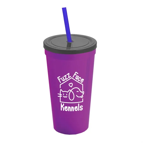 24 Oz. Stadium Cup With Straw And Lid... from ASI 40480 Koozie Group