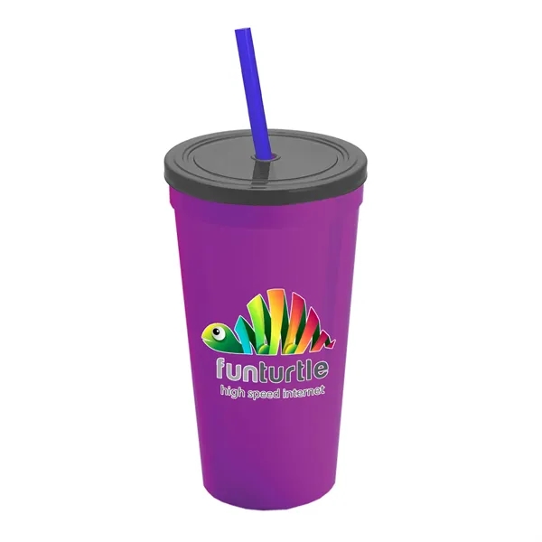 24 Oz. Stadium Cup With Straw And Lid... from ASI 40480 Koozie Group