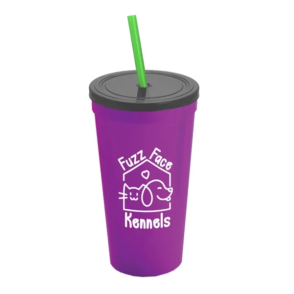 24 Oz. Stadium Cup With Straw And Lid... from ASI 40480 Koozie Group