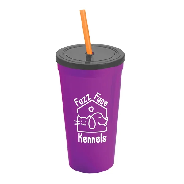 24 Oz. Stadium Cup With Straw And Lid... from ASI 40480 Koozie Group