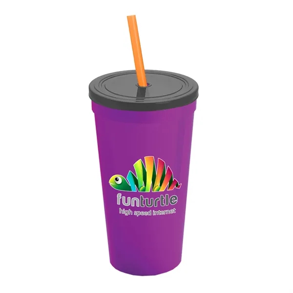 24 Oz. Stadium Cup With Straw And Lid... from ASI 40480 Koozie Group