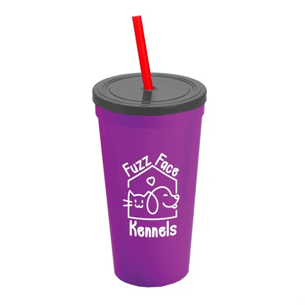 24 Oz. Stadium Cup With Straw And Lid... from ASI 40480 Koozie Group