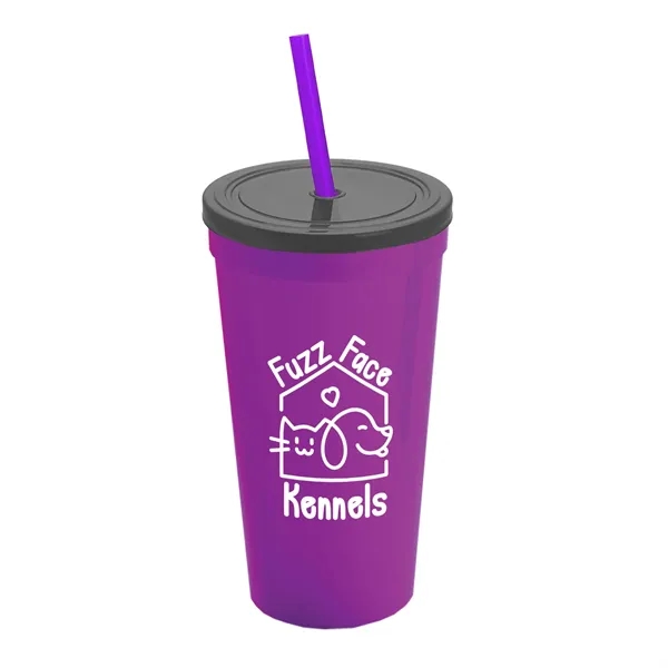 24 Oz. Stadium Cup With Straw And Lid... from ASI 40480 Koozie Group