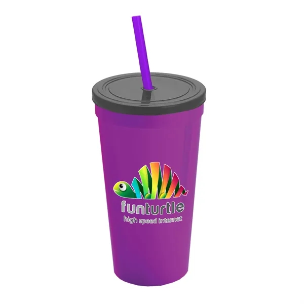24 Oz. Stadium Cup With Straw And Lid... from ASI 40480 Koozie Group
