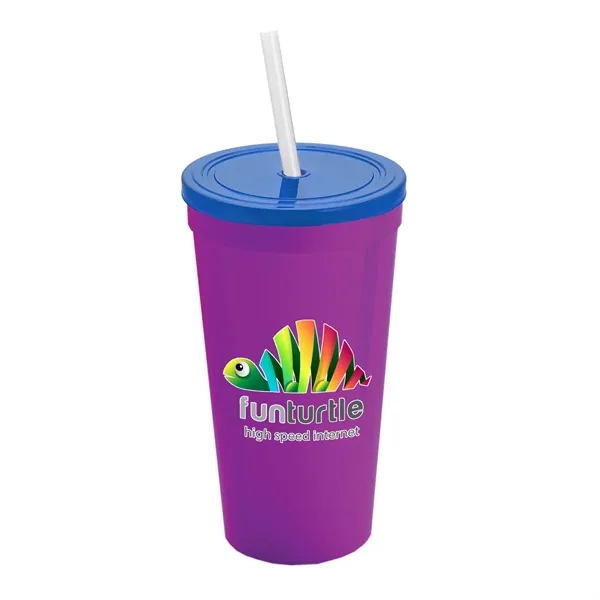 24 Oz. Stadium Cup With Straw And Lid... from ASI 40480 Koozie Group