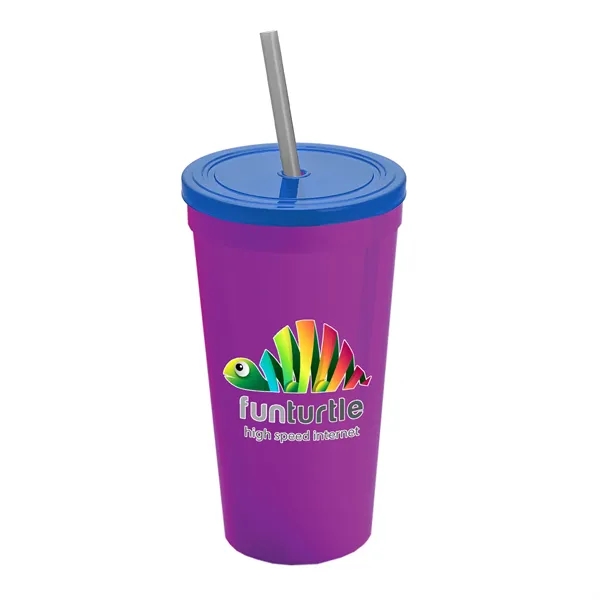 24 Oz. Stadium Cup With Straw And Lid... from ASI 40480 Koozie Group