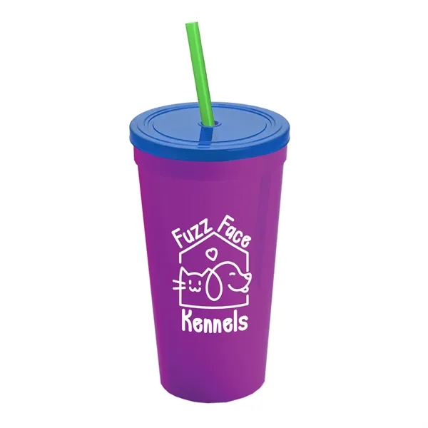 24 Oz. Stadium Cup With Straw And Lid... from ASI 40480 Koozie Group