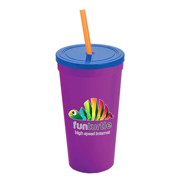 24 Oz. Stadium Cup With Straw And Lid... from ASI 40480 Koozie Group