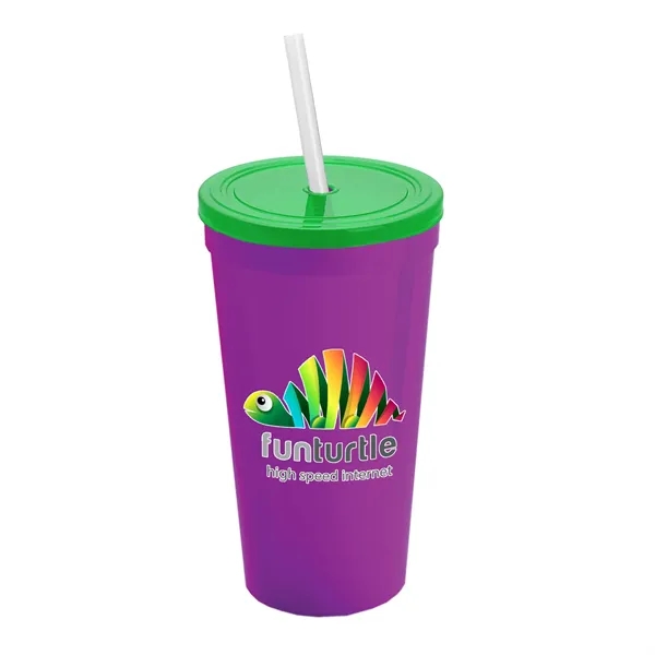 24 Oz. Stadium Cup With Straw And Lid... from ASI 40480 Koozie Group