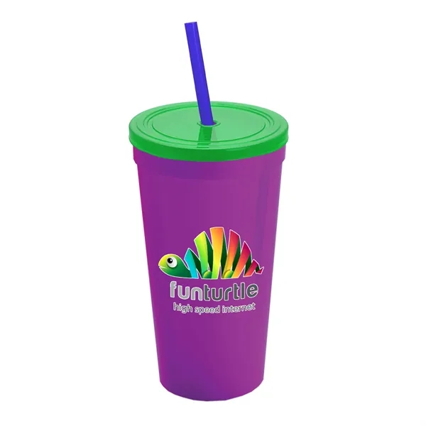24 Oz. Stadium Cup With Straw And Lid... from ASI 40480 Koozie Group
