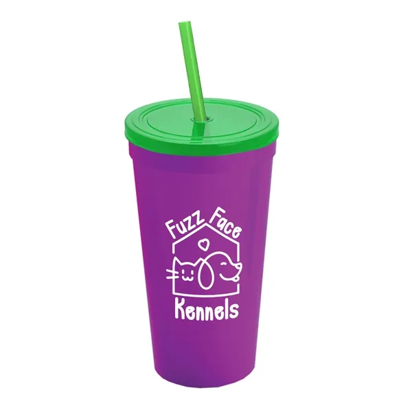 24 Oz. Stadium Cup With Straw And Lid... from ASI 40480 Koozie Group