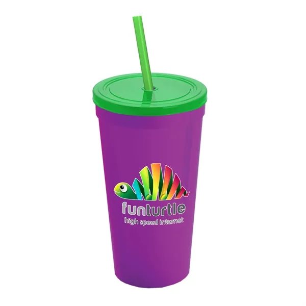 24 Oz. Stadium Cup With Straw And Lid... from ASI 40480 Koozie Group