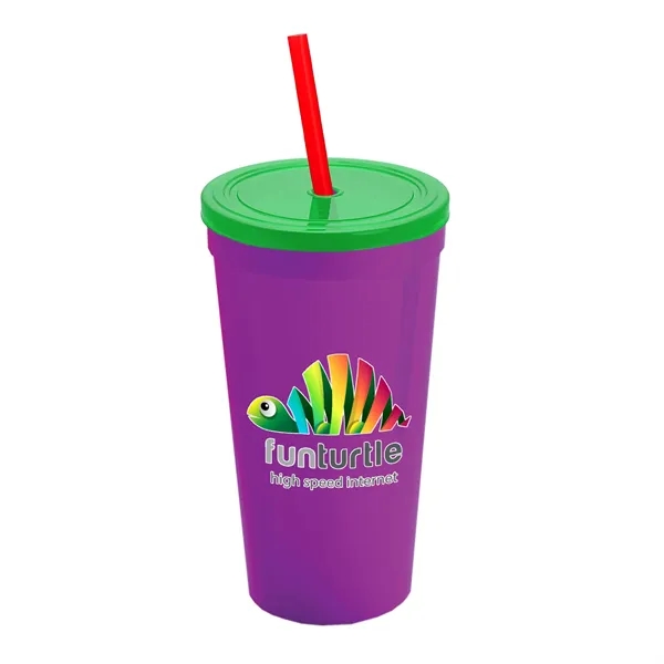 24 Oz. Stadium Cup With Straw And Lid... from ASI 40480 Koozie Group