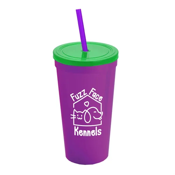 24 Oz. Stadium Cup With Straw And Lid... from ASI 40480 Koozie Group