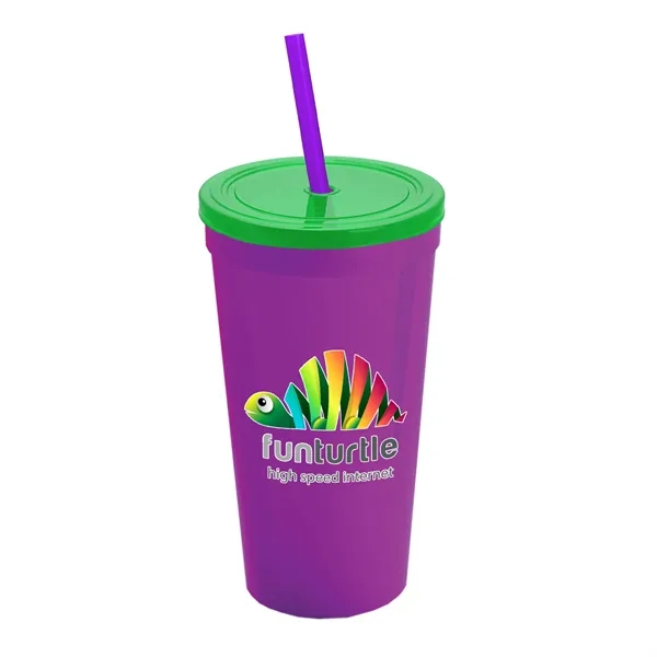 24 Oz. Stadium Cup With Straw And Lid... from ASI 40480 Koozie Group