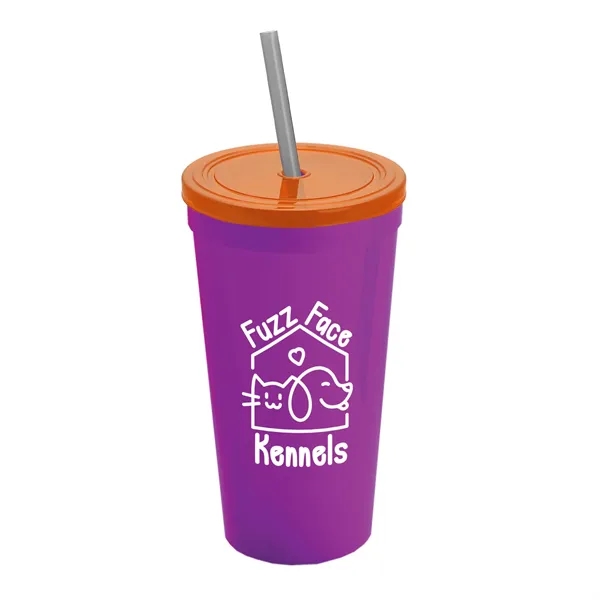 24 Oz. Stadium Cup With Straw And Lid... from ASI 40480 Koozie Group