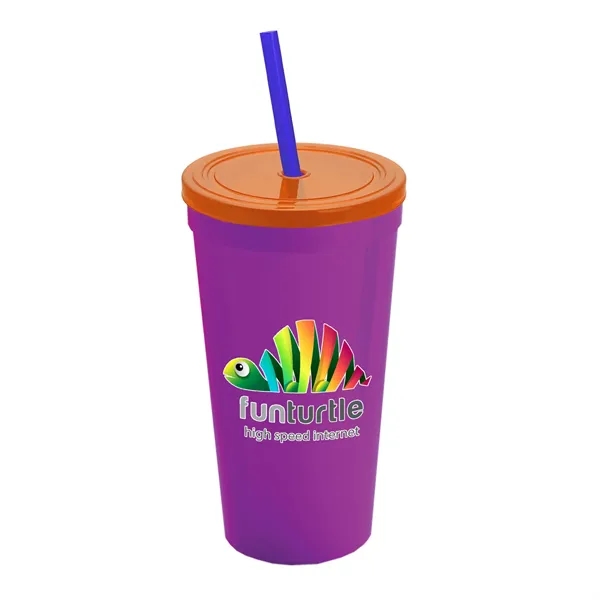 24 Oz. Stadium Cup With Straw And Lid... from ASI 40480 Koozie Group