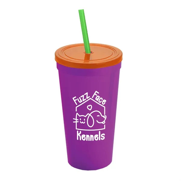 24 Oz. Stadium Cup With Straw And Lid... from ASI 40480 Koozie Group