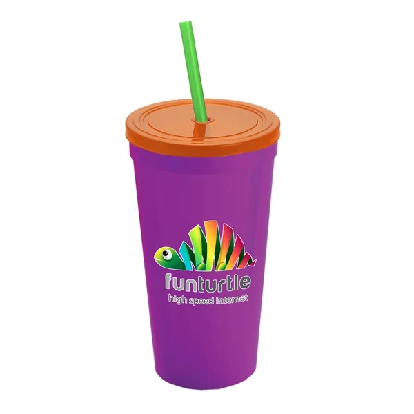 24 Oz. Stadium Cup With Straw And Lid... from ASI 40480 Koozie Group