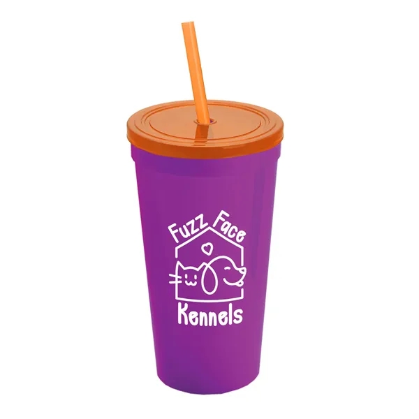 24 Oz. Stadium Cup With Straw And Lid... from ASI 40480 Koozie Group