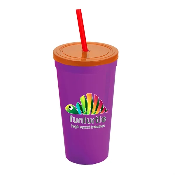 24 Oz. Stadium Cup With Straw And Lid... from ASI 40480 Koozie Group
