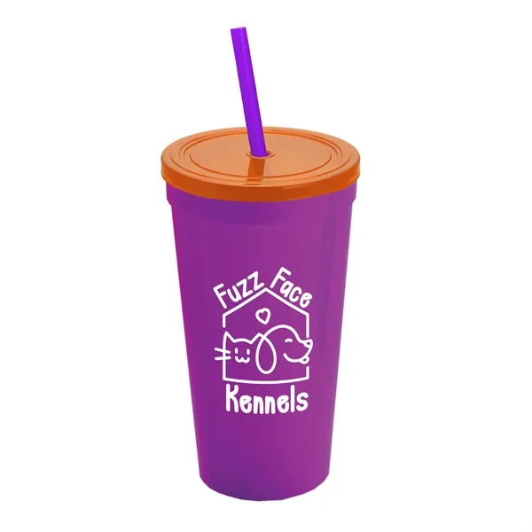 24 Oz. Stadium Cup With Straw And Lid... from ASI 40480 Koozie Group