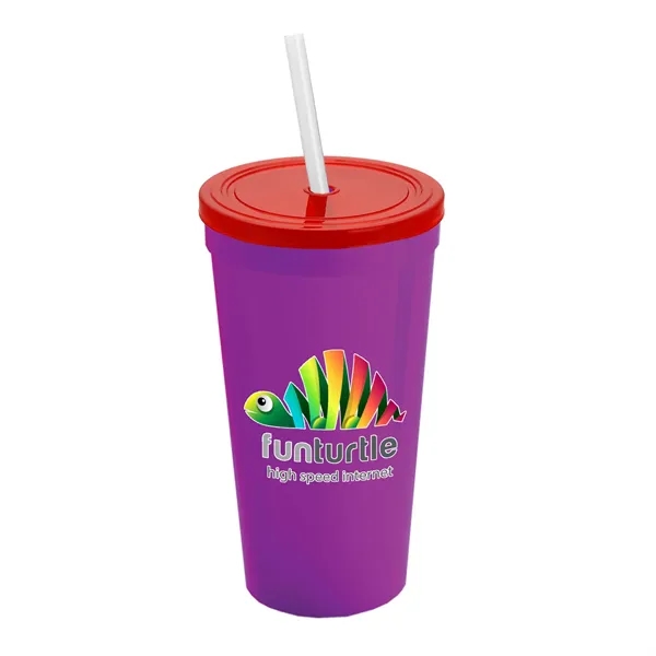 24 Oz. Stadium Cup With Straw And Lid... from ASI 40480 Koozie Group